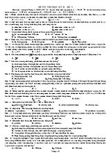 Đề ôn thi học kỳ 2 môn Vật lý 12 - Đề 5